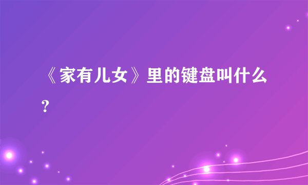 《家有儿女》里的键盘叫什么?