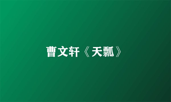 曹文轩《天瓢》
