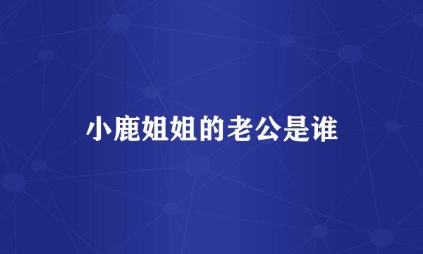 小鹿姐姐的老公是谁