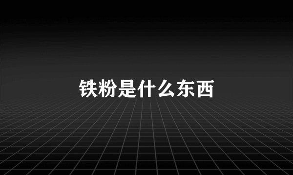 铁粉是什么东西