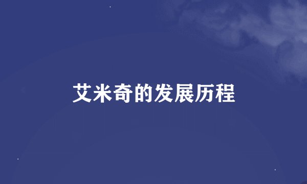艾米奇的发展历程