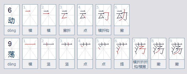 荡漾的近义词