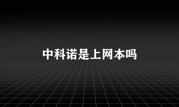 中科诺是上网本吗