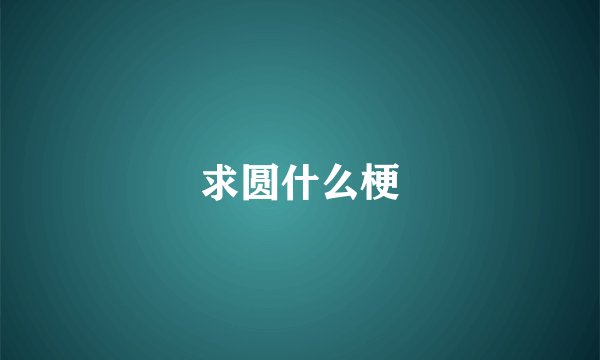 求圆什么梗