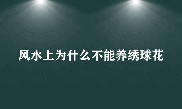 风水上为什么不能养绣球花