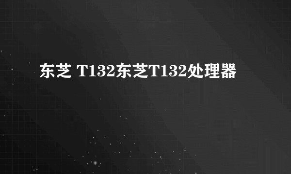 东芝 T132东芝T132处理器
