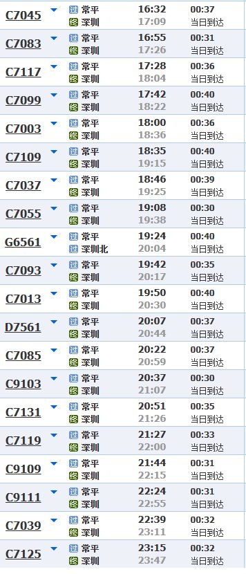 常平火车站可以到深圳哪个站？