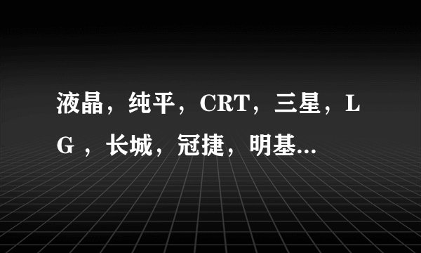 液晶，纯平，CRT，三星，LG ，长城，冠捷，明基那一种显示器，好一点？？
