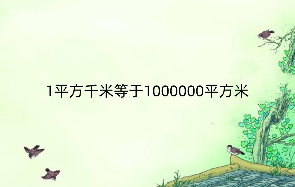 一个平方千米等于多少平方米？