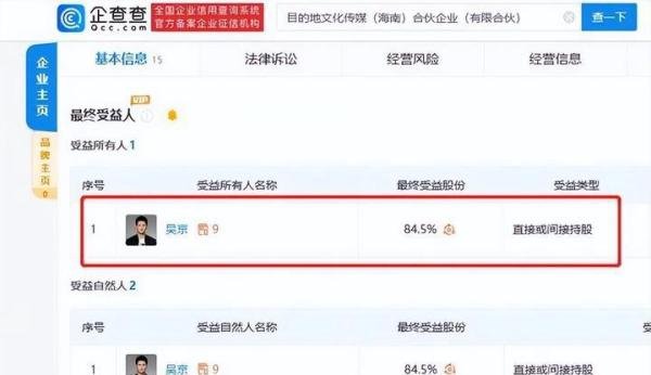 谢楠退出吴京传媒公司，卸任公司执行事务合伙人