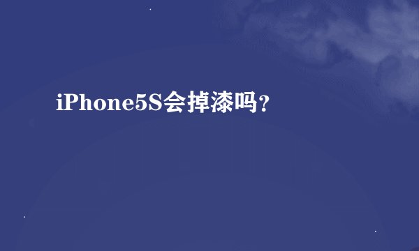 iPhone5S会掉漆吗？