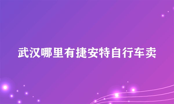 武汉哪里有捷安特自行车卖