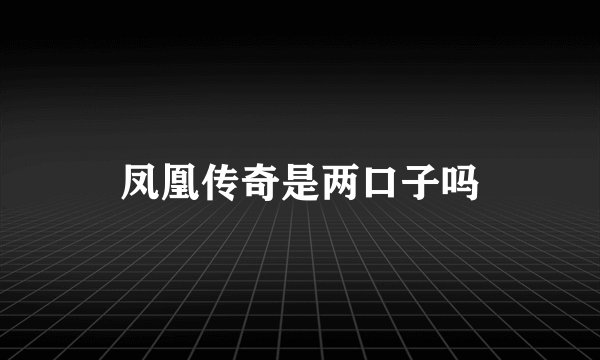凤凰传奇是两口子吗