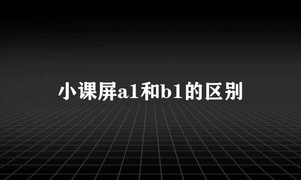 小课屏a1和b1的区别