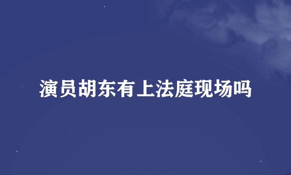 演员胡东有上法庭现场吗