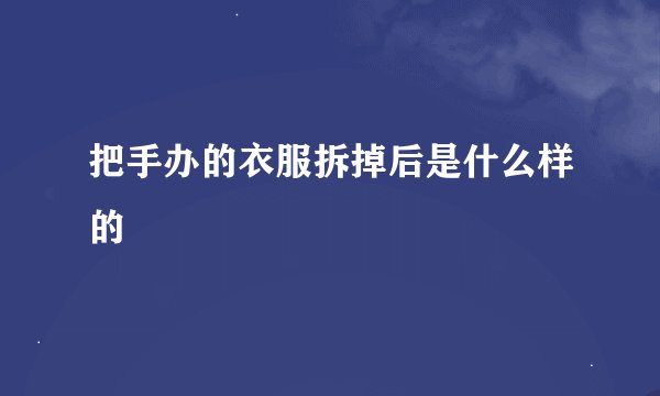 把手办的衣服拆掉后是什么样的