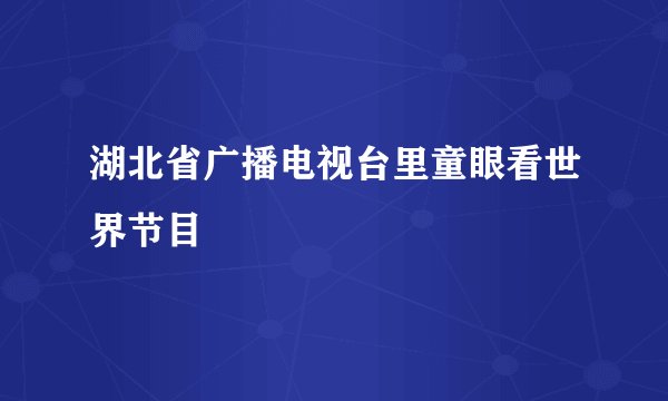 湖北省广播电视台里童眼看世界节目