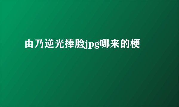 由乃逆光捧脸jpg哪来的梗