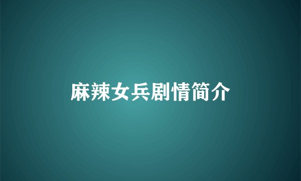 麻辣女兵剧情简介