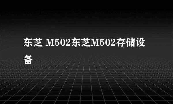 东芝 M502东芝M502存储设备