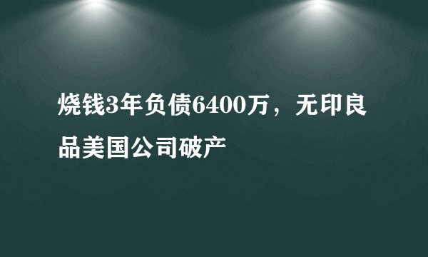 烧钱3年负债6400万，无印良品美国公司破产