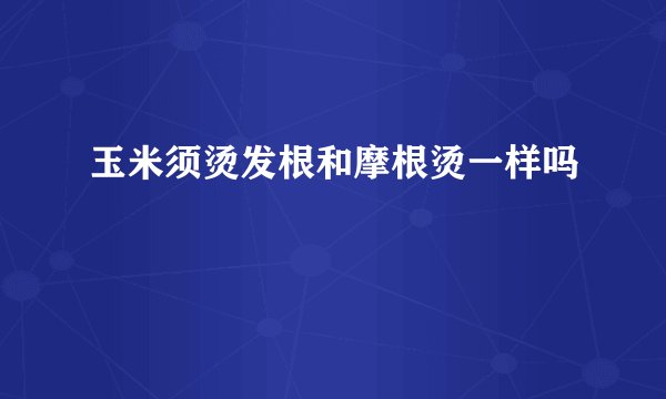 玉米须烫发根和摩根烫一样吗