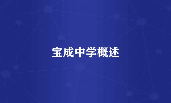 宝成中学概述