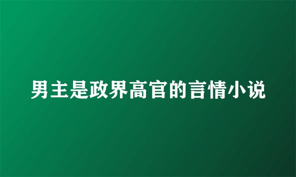 男主是政界高官的言情小说