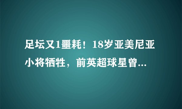 足坛又1噩耗！18岁亚美尼亚小将牺牲，前英超球星曾发声求助