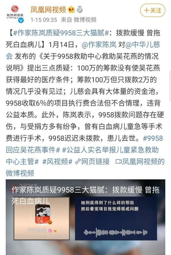 吃“人血馒头”的9958筹款平台!