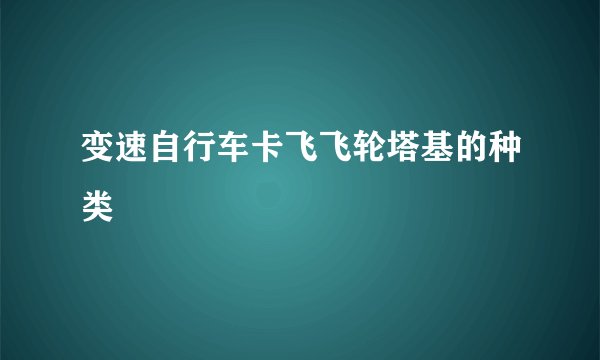 变速自行车卡飞飞轮塔基的种类