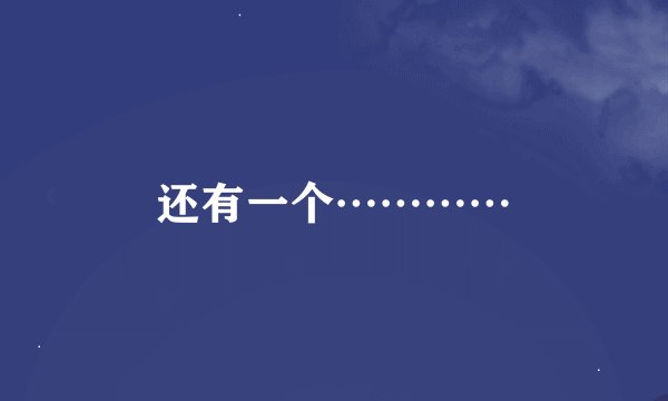 还有一个…………
