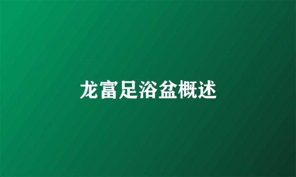 龙富足浴盆概述