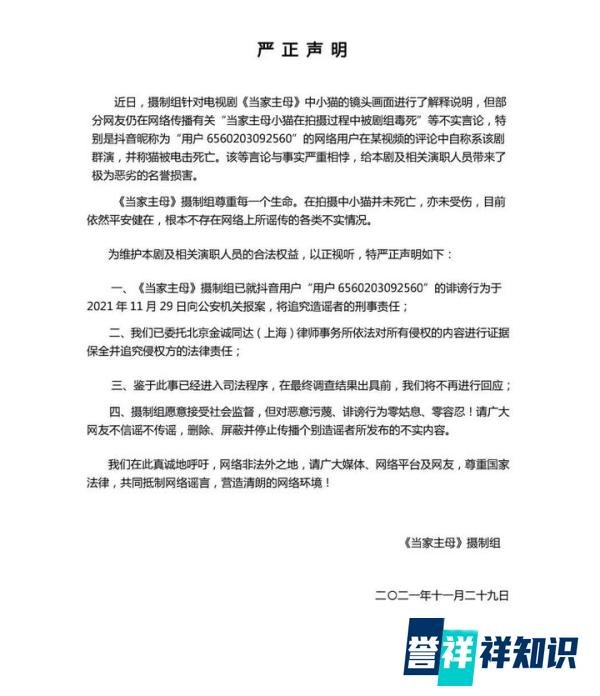 《当家主母》里的猫，到底死了没有？