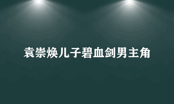 袁崇焕儿子碧血剑男主角