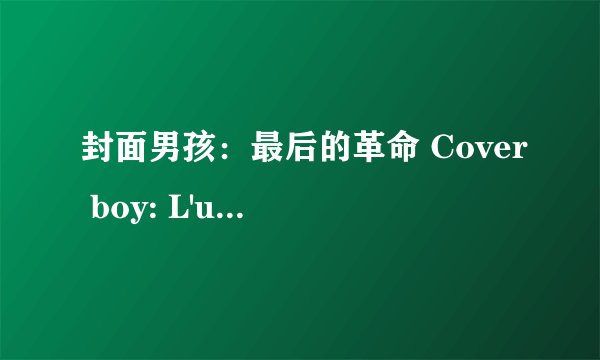封面男孩：最后的革命 Cover boy: L'ultima rivoluzione剧情介绍