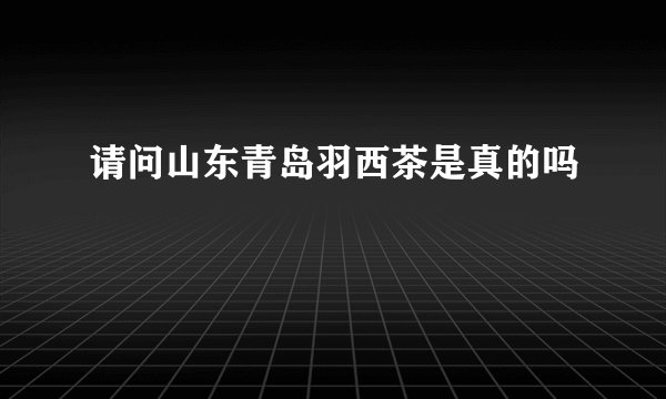 请问山东青岛羽西茶是真的吗