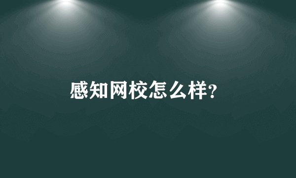 感知网校怎么样？