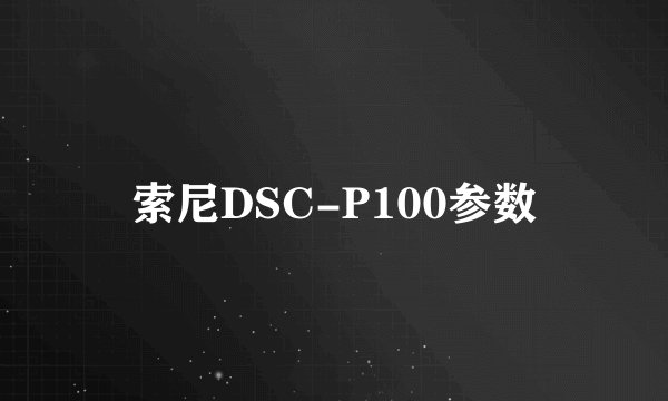 索尼DSC-P100参数