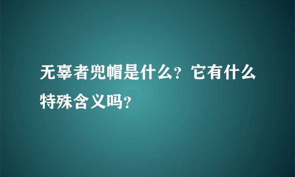 无辜者兜帽是什么？它有什么特殊含义吗？