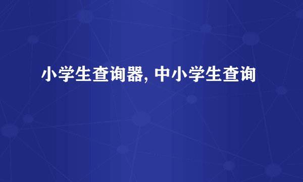 小学生查询器, 中小学生查询