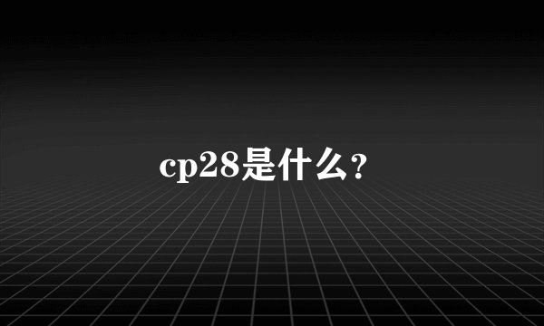 cp28是什么？