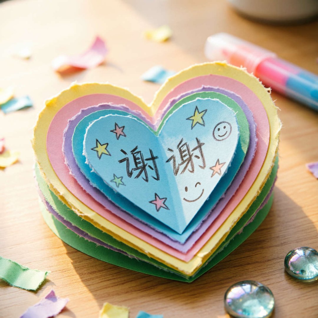 幼儿园手工感恩卡做法