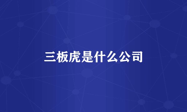 三板虎是什么公司