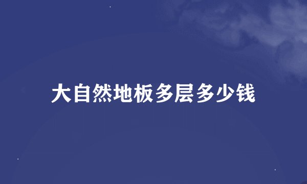 大自然地板多层多少钱
