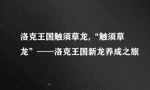 洛克王国触须草龙,“触须草龙”——洛克王国新龙养成之旅