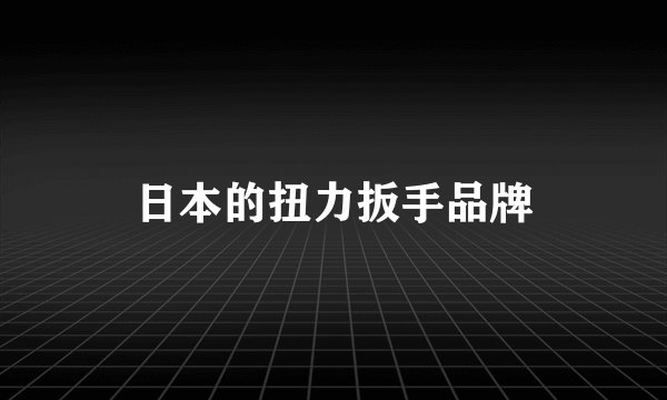 日本的扭力扳手品牌