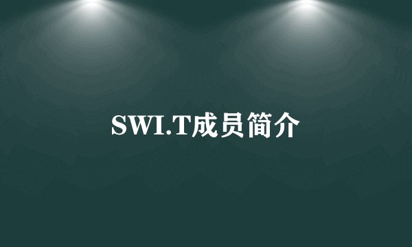 SWI.T成员简介