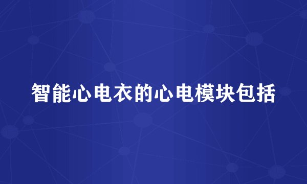 智能心电衣的心电模块包括