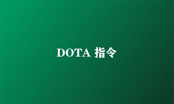 DOTA 指令
